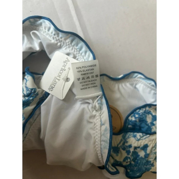 Apricot Lane Women’s Swim Ruffle Cheeky Bikini Bottom Floral sz L NWT! - Picture 4 of 5